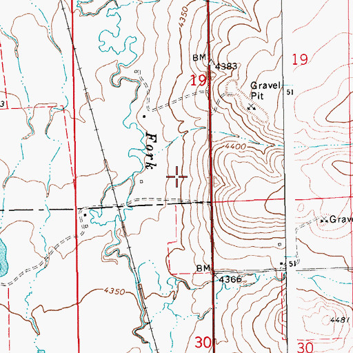 Topographic Map of 12N16E19CD__01 Well, MT