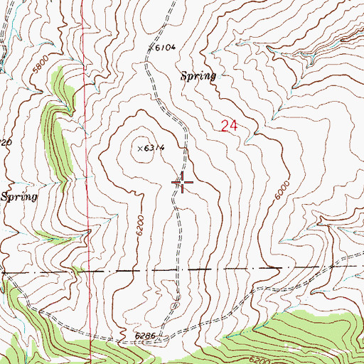 Topographic Map of 12N12E24CA__01 Spring, MT