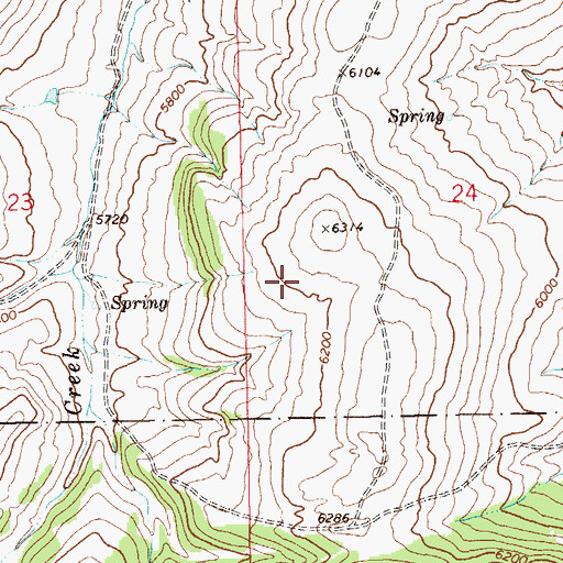 Topographic Map of 12N12E24CB__01 Spring, MT