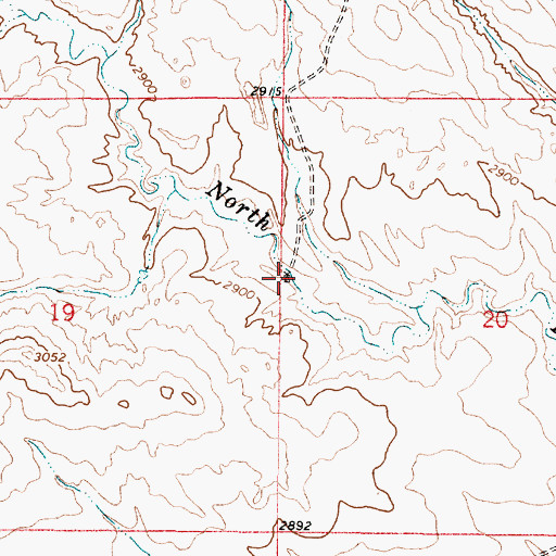 Topographic Map of 12N47E20BCCB01 Well, MT