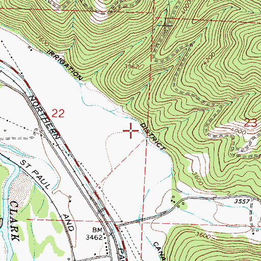 Topographic Map of 12N17W22DAAD01 Well, MT