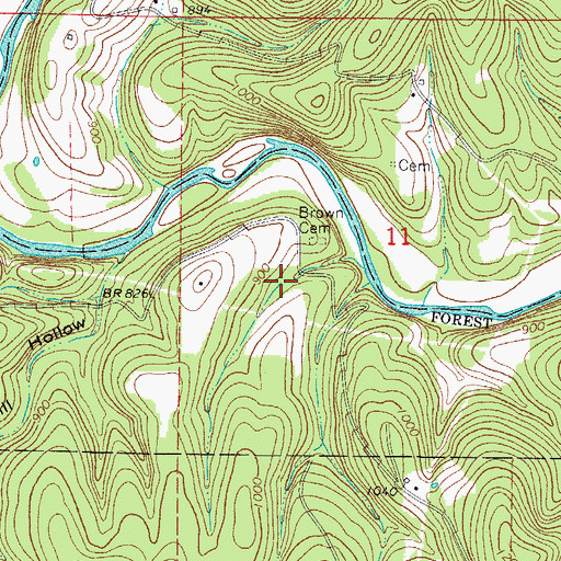 Topographic Map of North Pond, AR