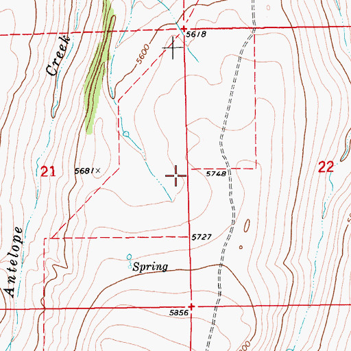 Topographic Map of 12N13E21AD__01 Spring, MT