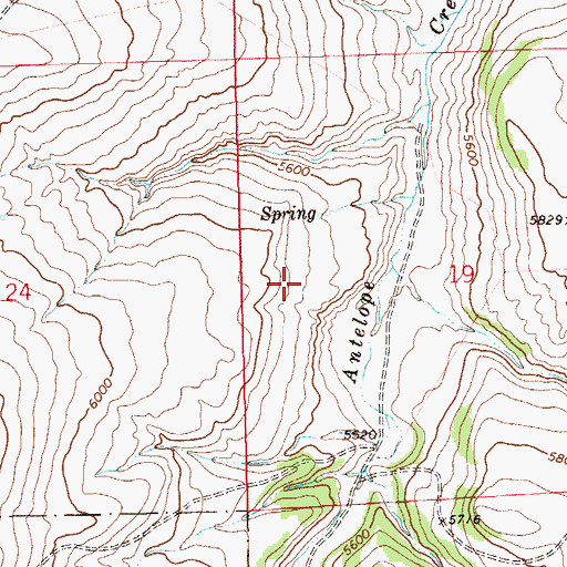Topographic Map of 12N13E19BC__01 Spring, MT