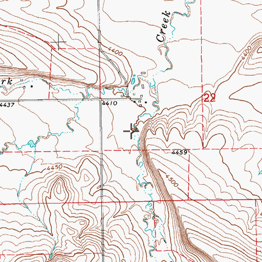 Topographic Map of 12N15E22CB__01 Well, MT