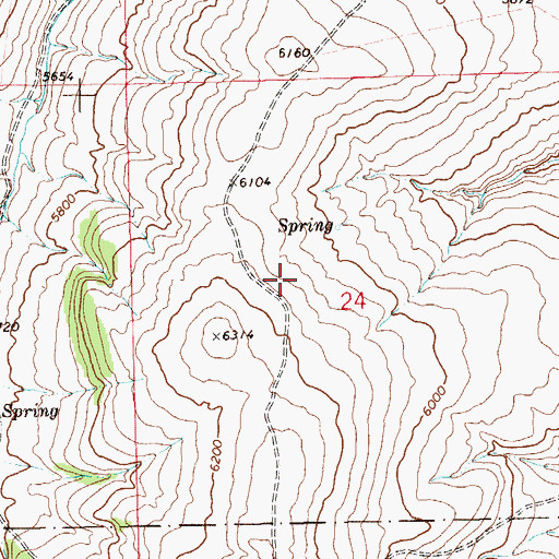Topographic Map of 12N12E24BD__01 Spring, MT