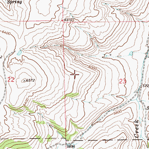 Topographic Map of 12N12E23BC__01 Spring, MT