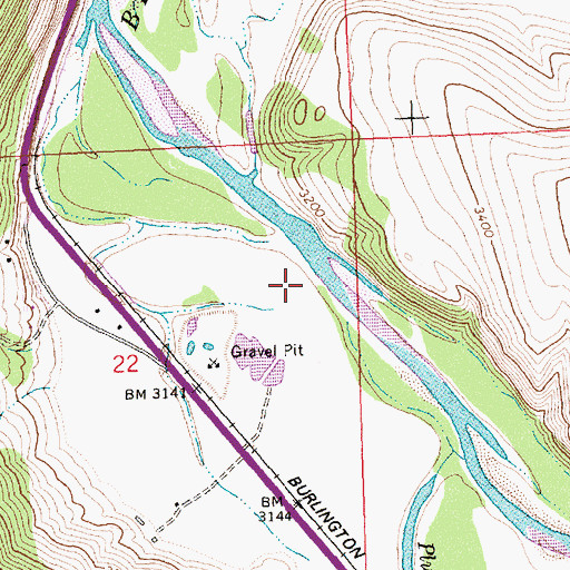 Topographic Map of 12N20W22ADAC04 Well, MT