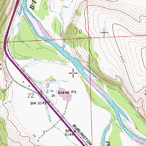 Topographic Map of 12N20W22ADAC01 Well, MT