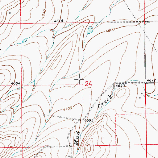 Topographic Map of 12N14E24BD__01 Well, MT