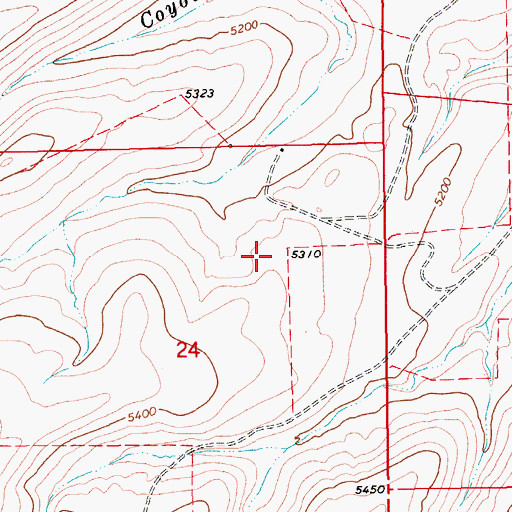 Topographic Map of 12N13E24AB__01 Well, MT