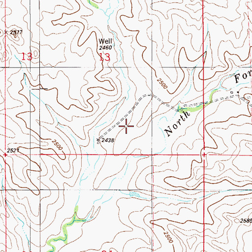 Topographic Map of 12N55E13DC__01 Well, MT