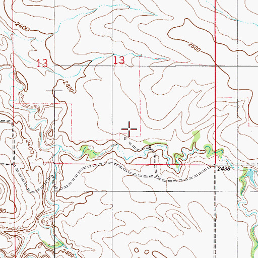 Topographic Map of 12N54E13DC__01 Well, MT