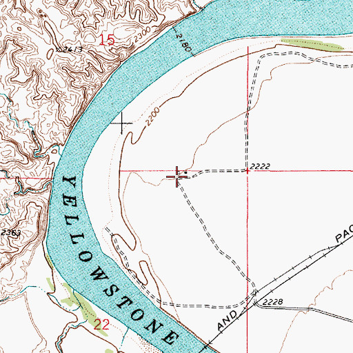 Topographic Map of 12N50E22AABB01 Well, MT