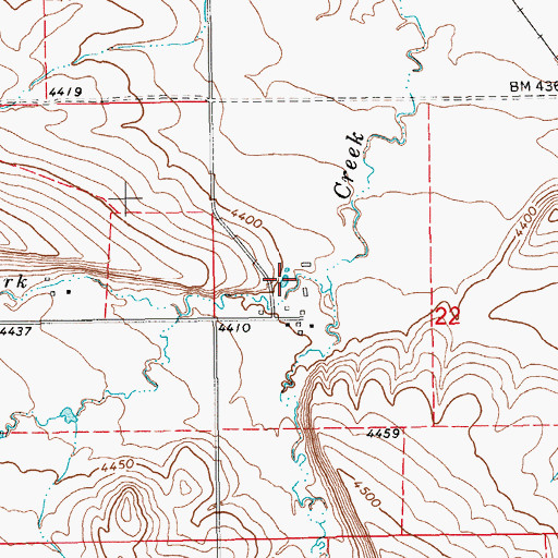 Topographic Map of 12N15E22BC__02 Well, MT