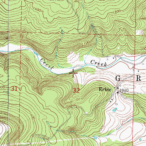 Topographic Map of Van Dyke Spring, AR