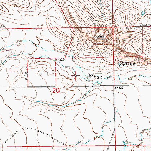 Topographic Map of 12N15E20AC__01 Spring, MT