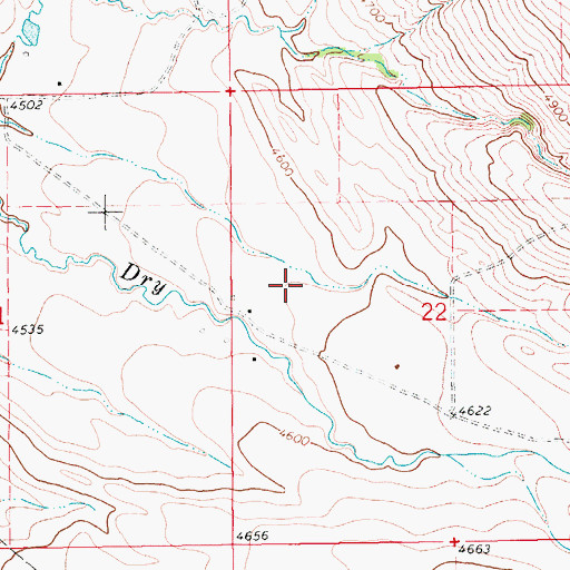 Topographic Map of 12N16E22BC__01 Well, MT