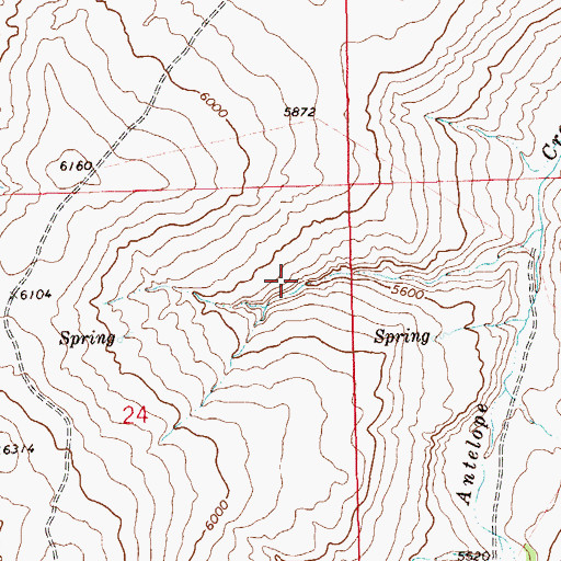Topographic Map of 12N12E24AA__01 Spring, MT