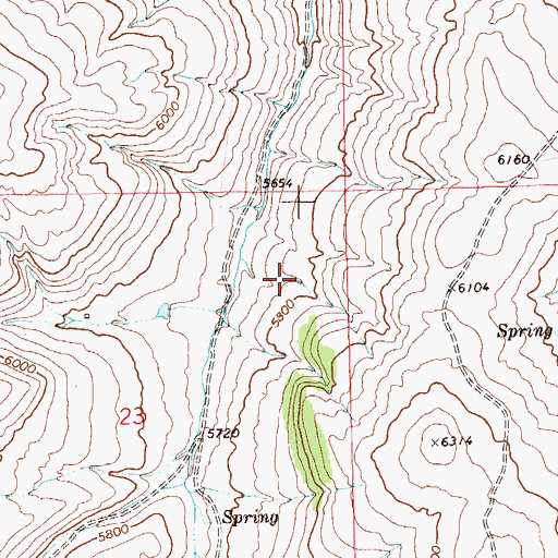 Topographic Map of 12N12E23AA__01 Spring, MT