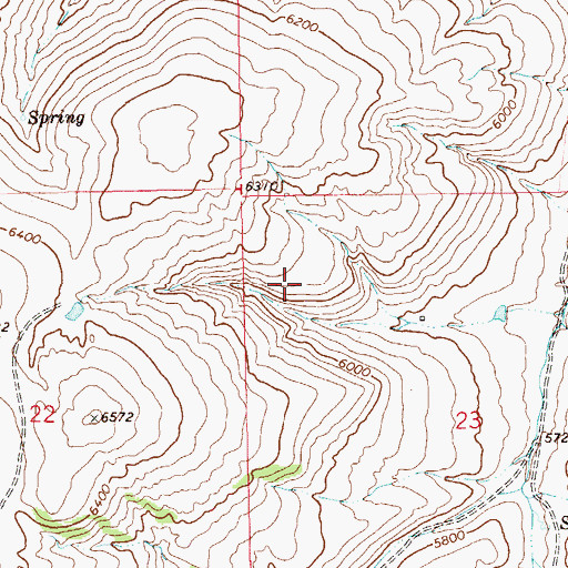 Topographic Map of 12N12E23BB__01 Spring, MT