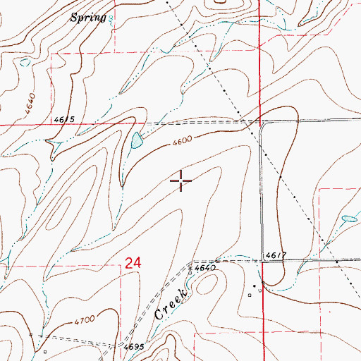 Topographic Map of 12N14E24AB__01 Spring, MT