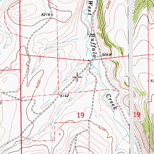 Topographic Map of 12N14E19BA__01 Spring, MT