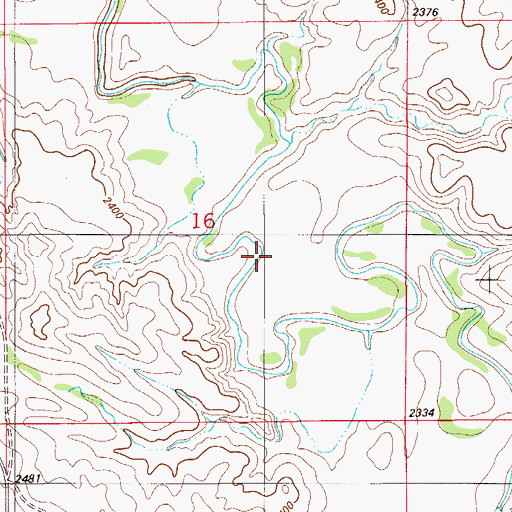Topographic Map of 12N55E16DB__01 Well, MT
