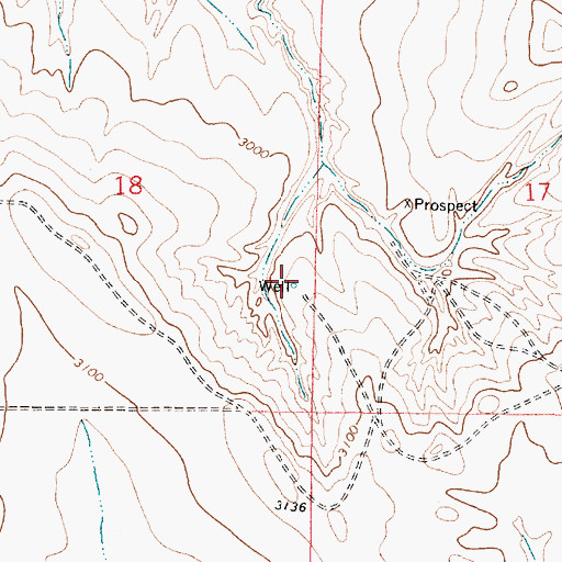 Topographic Map of 12N45E18DADD01 Well, MT