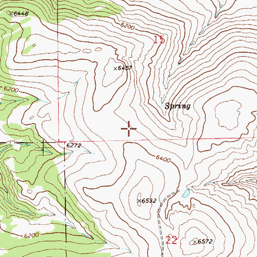 Topographic Map of 12N12E15CD__01 Spring, MT