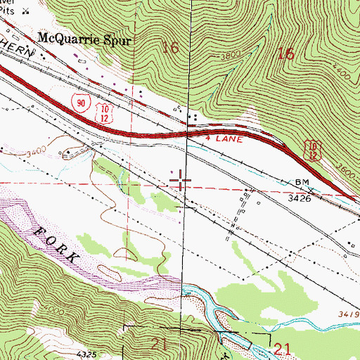 Topographic Map of 12N17W16CCDD01 Well, MT