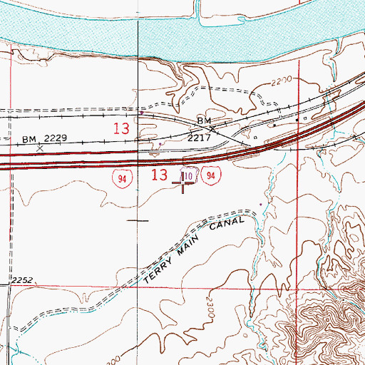 Topographic Map of 12N51E13DB__01 Well, MT