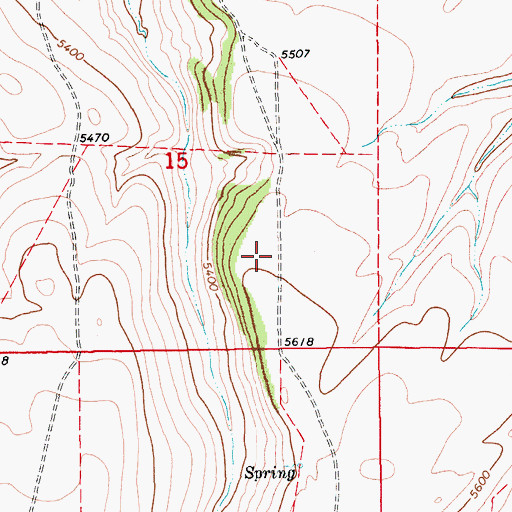 Topographic Map of 12N13E15DB__01 Spring, MT