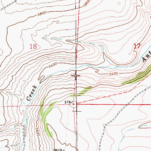 Topographic Map of 12N13E18DA__01 Spring, MT