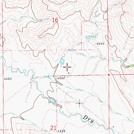 Topographic Map of 12N16E16DC__02 Well, MT