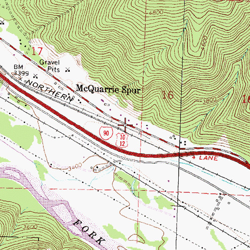 Topographic Map of 12N17W16CBCB01 Well, MT