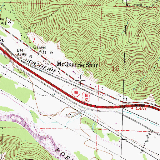Topographic Map of 12N17W17DAAC02 Well, MT