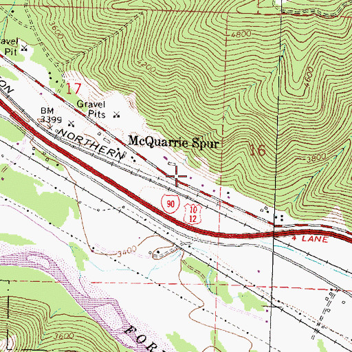 Topographic Map of 12N17W17DAAC01 Well, MT
