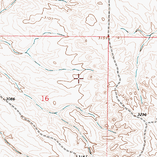 Topographic Map of 03N47E07BCAB01 Well, MT