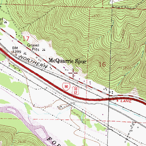 Topographic Map of 12N17W17DADB01 Well, MT