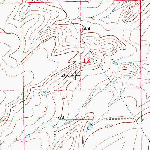 Topographic Map of 12N14E13CA__01 Spring, MT
