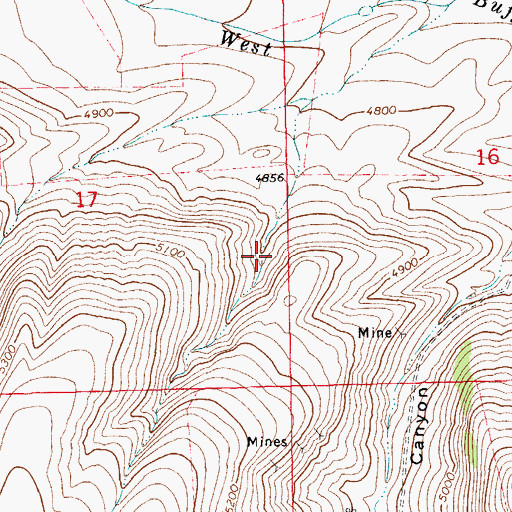 Topographic Map of 12N14E17DA__01 Spring, MT