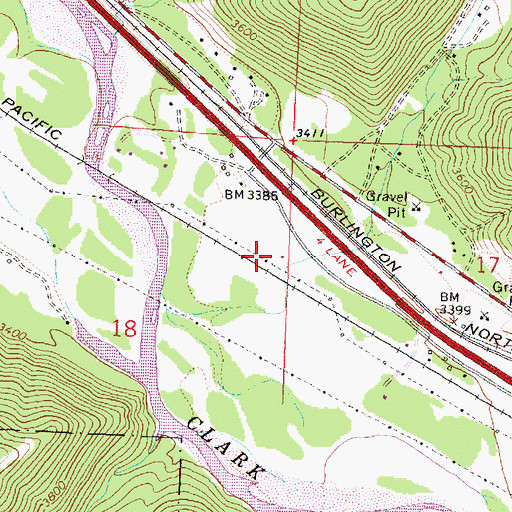 Topographic Map of 12N17W18ADAA01 Well, MT