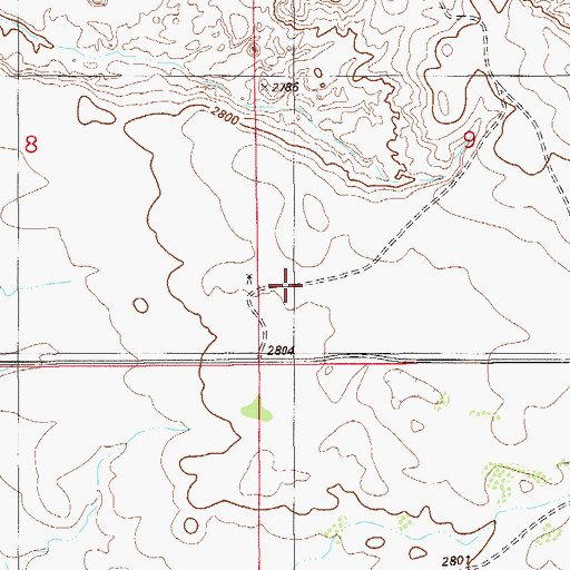 Topographic Map of 12N58E09CCB_01 Well, MT