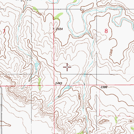 Topographic Map of 12N55E08CC__01 Well, MT