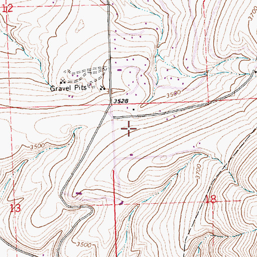 Topographic Map of 12N19W18BB__01 Well, MT