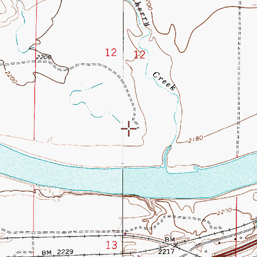 Topographic Map of 12N51E12CDAD01 Well, MT