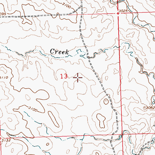 Topographic Map of 12N28E13DB__01 Well, MT