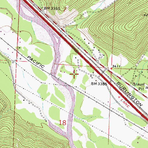 Topographic Map of 12N17W18ABAD01 Well, MT