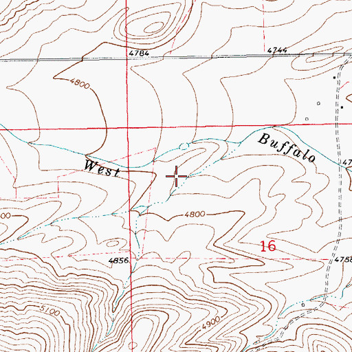 Topographic Map of 12N14E16BB__01 Spring, MT
